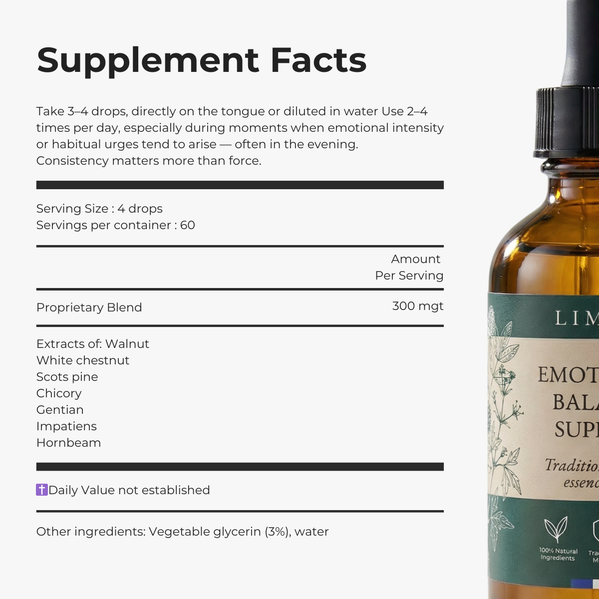 LIMEN™ Emotional Balance Elixir — French Flower Essence Blend